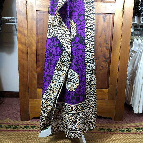 Pretty Girl Beachy Coastal Silk/Cotton Boho Kaftan Coverup Dress Artsy Resort - Picture 8 of 15